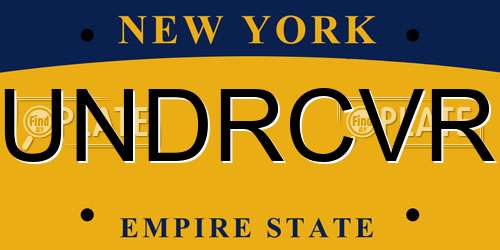 UNDRCVR New York License Plate