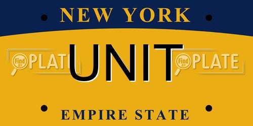 UNIT New York License Plate