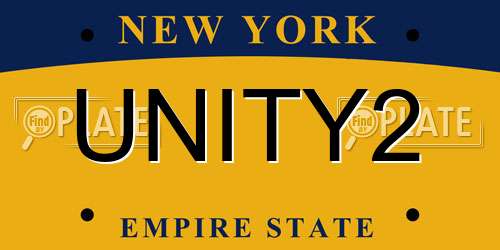 UNITY2 New York License Plate