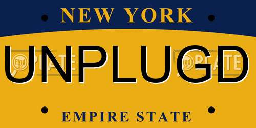 UNPLUGD New York License Plate
