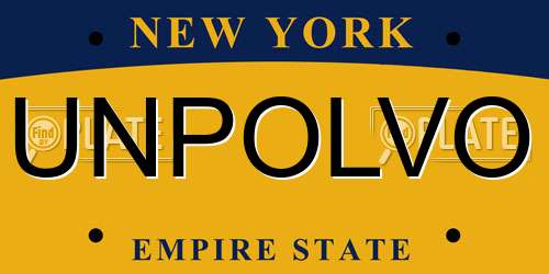 UNPOLVO New York License Plate