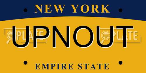 UPNOUT New York License Plate