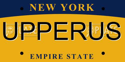 UPPERUS New York License Plate