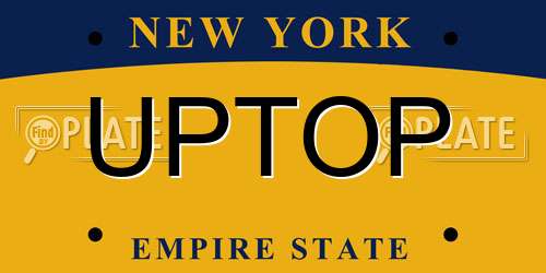 UPTOP New York License Plate