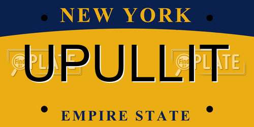 UPULLIT New York License Plate