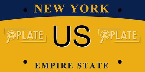 US New York License Plate