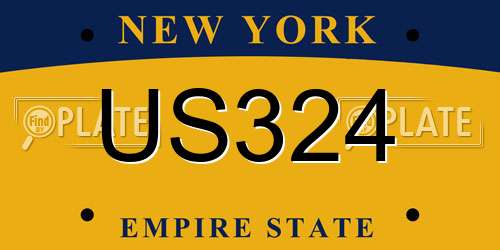 US324 New York License Plate