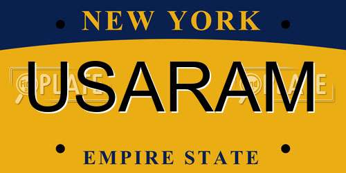 USARAM New York License Plate