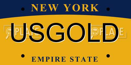 USGOLD New York License Plate
