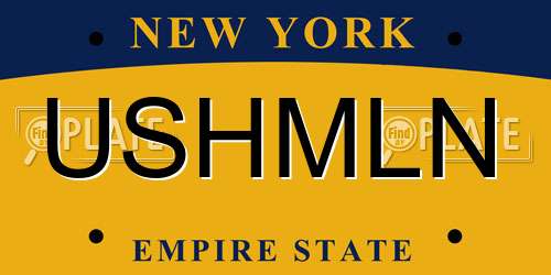USHMLN New York License Plate