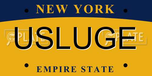 USLUGE New York License Plate