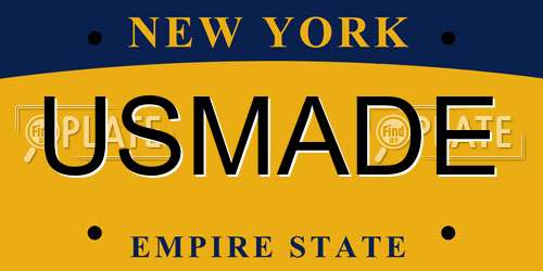USMADE New York License Plate