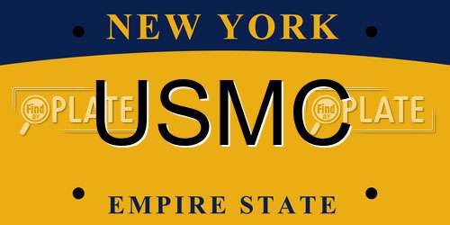 USMC New York License Plate