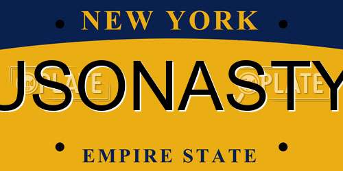 USONASTY New York License Plate