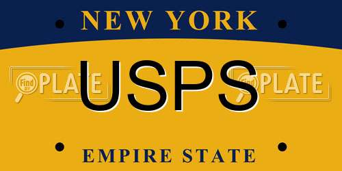 USPS New York License Plate