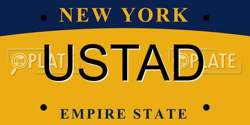 USTAD New York License Plate