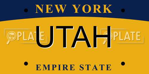 UTAH New York License Plate