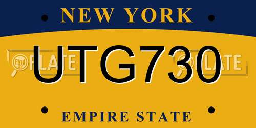 UTG730 New York License Plate