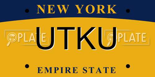 UTKU New York License Plate