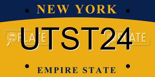 UTST24 New York License Plate