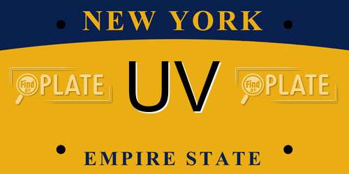 UV New York License Plate