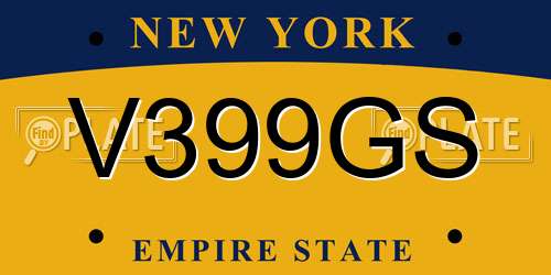 V399GS New York License Plate