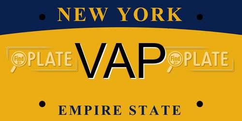 VAP New York License Plate