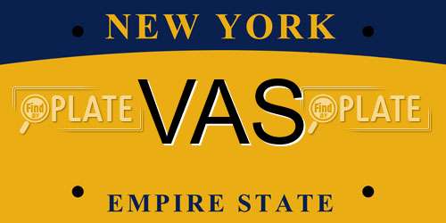 VAS New York License Plate