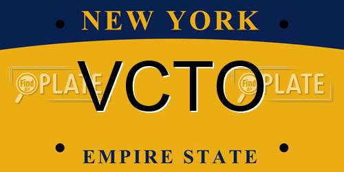 VCTO New York License Plate