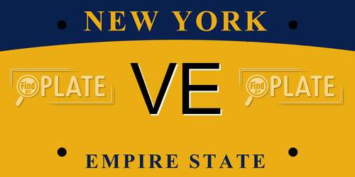 VE New York License Plate