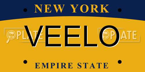 VEELO New York License Plate