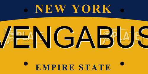 VENGABUS New York License Plate