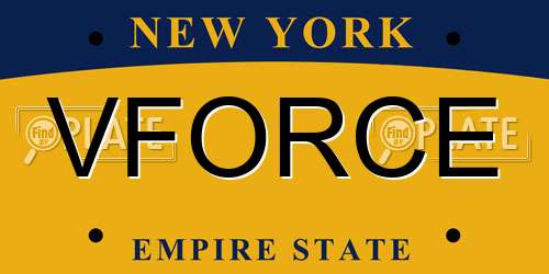 VFORCE New York License Plate