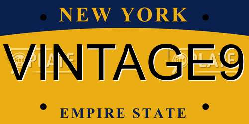VINTAGE9 New York License Plate