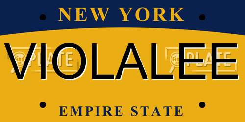 VIOLALEE New York License Plate