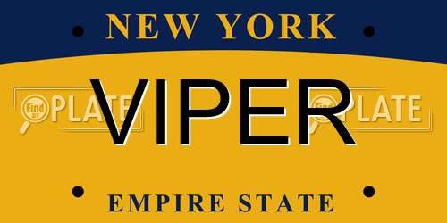 VIPER New York License Plate