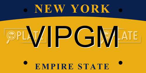 VIPGM New York License Plate