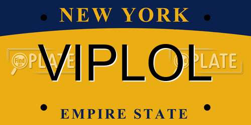 VIPLOL New York License Plate