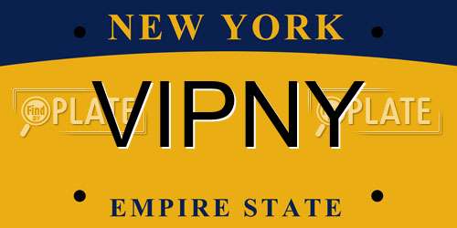 VIPNY New York License Plate