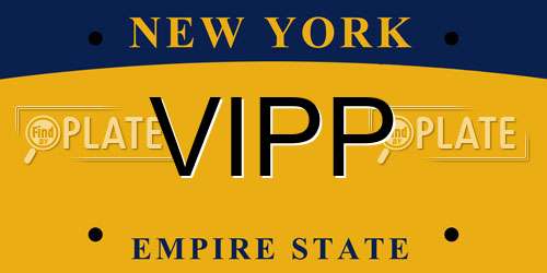 VIPP New York License Plate