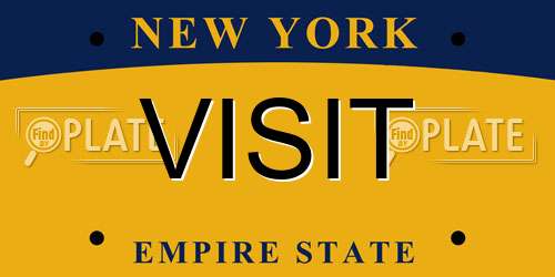 VISIT New York License Plate