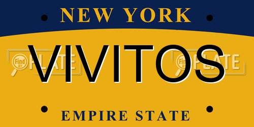 VIVITOS New York License Plate
