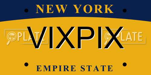 VIXPIX New York License Plate