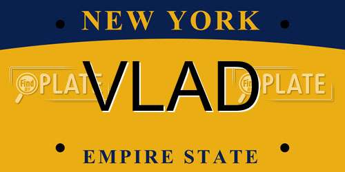 VLAD New York License Plate