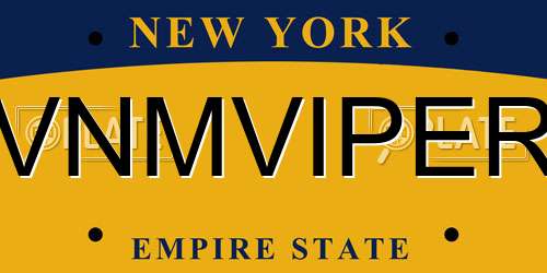 VNMVIPER New York License Plate