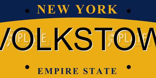 VOLKSTOW New York License Plate