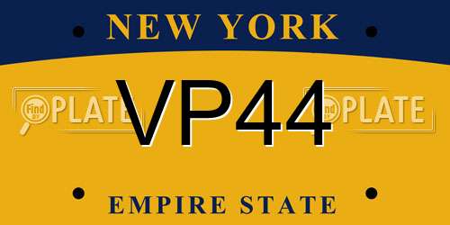 VP44 New York License Plate