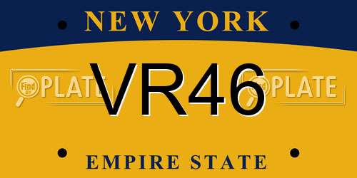 VR46 New York License Plate