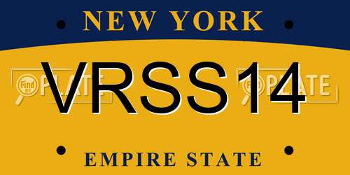 VRSS14 New York License Plate