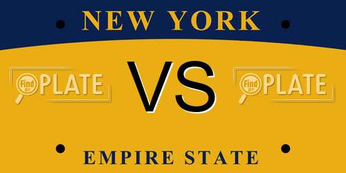 VS New York License Plate